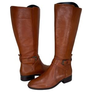 Naturalizer Rena Tan Leather Knee High Wide Calf Womens Boots Size 6M